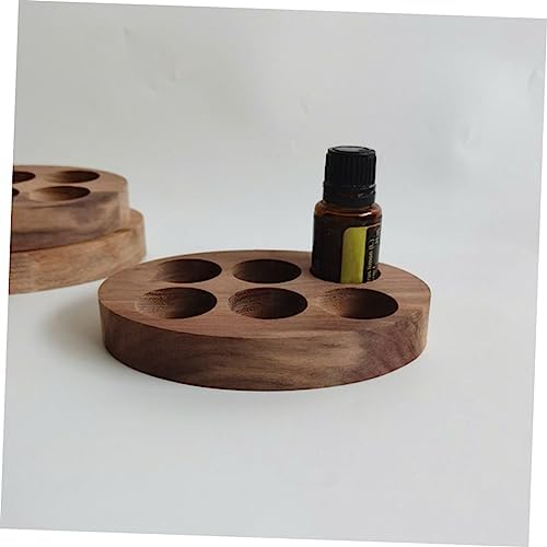 FRCOLOR Wooden Essential Oil Holder Multi-Slot Storage for Bottles and Nail Polish - Image 2
