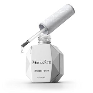 MelodySusie 15ml No Wipe Gel Top Coat for Durable Glossy Shine Finish