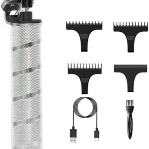 Ufree Hair Trimmer for Men, Beard Trimmer for Men Electric Razor Shavers Cordless Hair Clippers for Men, Zero Gapped T Blade Liners Grooming Hair Cutting Kit, Valentines Day Gifts for Men(Silver)