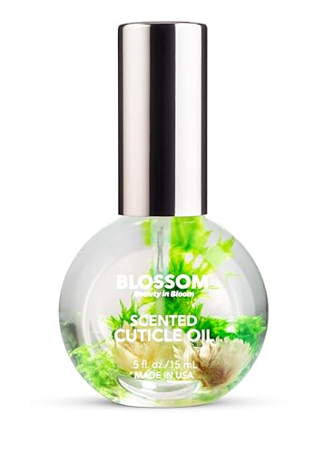 Blossom Hydrating, Moisturizing, Strengthening, Scented Cuticle Oil, Infused with Real Flowers, Made in USA, 0.5 fl. oz, Amazon Exclusive, Lemongrass Ginger
