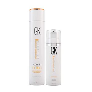 GK HAIR Global Keratin Leave in Conditioner Cream For Detangling Smoothing Strengthening 130ml - Moisturizing Shampoo for Color Treated Dry Damage Curly Frizzy Thinning 300ml