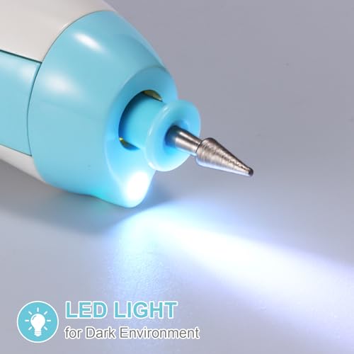 Baby Nail Trimmer Electric - 8 in 1 Rechargeable Baby Nail Filer with Led Light Trim and Polish Set for Newborn Baby Infant Toddler Kids Fingernails Care 8 Grinding Heads - Image 6