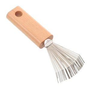 NOLITOY Rake Cleaner Combs Hair Brush for Curly Hair Hairbrush Cleaner Tools Hair Tools Metal Hair Hairbrush Cleaning Tool Pet Hair Claw Comb Claw Hook Wood