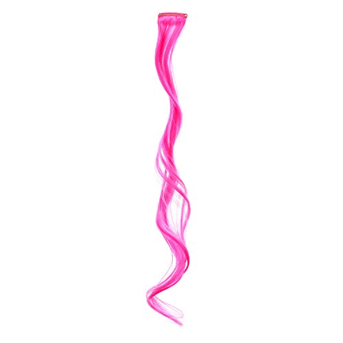 SWACC 22 Pcs Colored Party Highlights Clip on in Hair Extensions Multi-Colors Hair Streak Synthetic Hairpieces (11 Colors 22 Pcs in Set -Curly Wavy) - Image 9