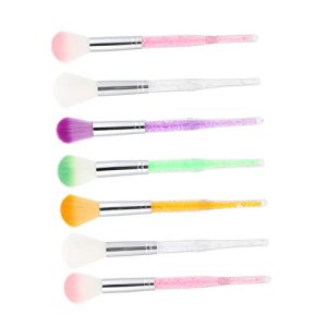 7pcs Nail Cleaning Brush Manicure Cleaning Tools Hair Scrunchie Chiffon Makeup Blush Creative Manicure Tool Liquid Makeup Japanese Hair Stick Acrylic Dust Brush With Diamond