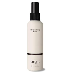 OBgE Style Setting Fixer (5.1fl oz) - Hair Spray for Natural Styling with Medium Hold, Volume. Liquid Formula for Easy Application and Easy Wash.