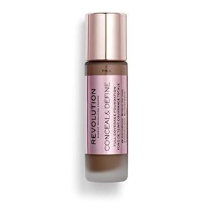 Makeup Revolution Conceal and Define Concealer, Full Coverage & Matte Finish, C17.5 for Dark/Deep Skin Tones, Vegan & Cruelty-Free, 0.7 Fl Oz