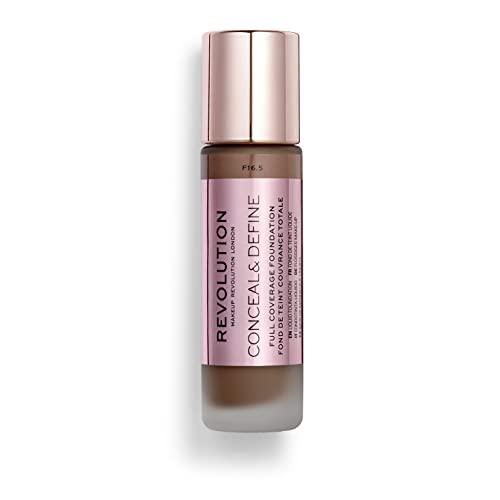 Makeup Revolution Conceal and Define Concealer, Full Coverage & Matte Finish, C17.5 for Dark/Deep Skin Tones, Vegan & Cruelty-Free, 0.7 Fl Oz