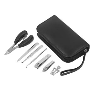 7 Pcs Manicure Set,Stainless Steel Professional Nail Clipper Set with Case,Sturdy and Durable Nail Trim Kit,Lightweight Design Manicure Kit,Wide Application Nail Clippers Set