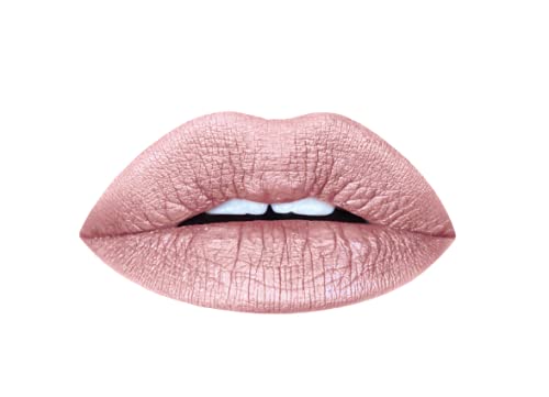 Aromi Light Brown Frosty Nude Shimmery Metallic Liquid Lipstick 0.14 oz Vegan Handmade