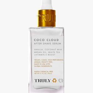 Truly Beauty Coco Cloud After Shave Serum - Alleviates Post Shave Dryness, Ingrowns with Argan Oil, Vanilla & Coconut - After Shave Oil for The Whole Body - 3 Fl Oz