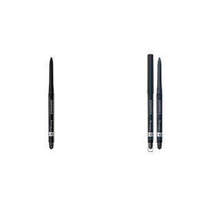 Rimmel Exaggerate Waterproof Eye Definer Pencil Set, Blackest Black & Earl Grey Shades, 2 Count