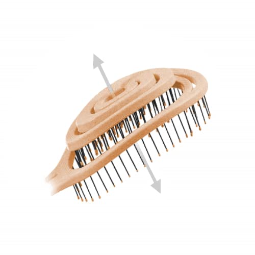 Orange Vegan Organic Detangling Brush for Thick Curly Hair - Image 3