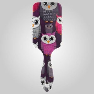 Owls on Red Purple Massage Comb, Hair Detangler Brushes, Hair Brush Men