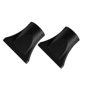 2PCS Black Nylon Hair Dryer Diffuser Nozzle,Replacement Narrow Concentrator,Replacement Blow Flat Drying Nozzle,Blow Attachment Suitable For Salon and Home Use,Not Universal Special for Diameter 4.5cm