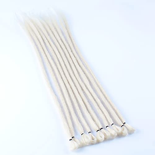 22Inch 30Strands 1CM Dreadlock Extensions Reggae Hip-hop Synthetic Hair Hippie Style Hair Dread Braids for Women and Men (22"strands of 30, 613) - Image 4