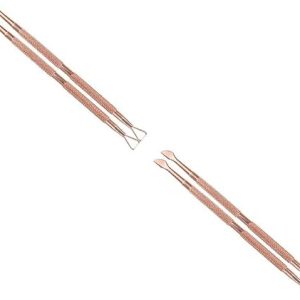 Mipcase 4 Pcs Metal Clippers Polish Manicure Tools Nail Clippers Remover Nail Supplies Nail Polish Bulk Mirror Stainless Steel electroplated Rose Gold Oil Glue Dual Purpose Remover