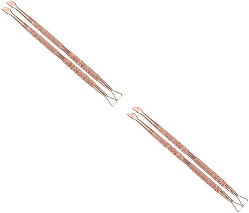 Mipcase 4 Pcs Metal Clippers Polish Manicure Tools Nail Clippers Remover Nail Supplies Nail Polish Bulk Mirror Stainless Steel electroplated Rose Gold Oil Glue Dual Purpose Remover