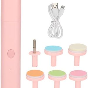Nail Grinder Electric Nail File Set, Professional Manicure Pedicure Grinder, Manicure Pedicure Polishing Shape Tools Design for Home Salon Use for Women Men Baby Pets(Pink)