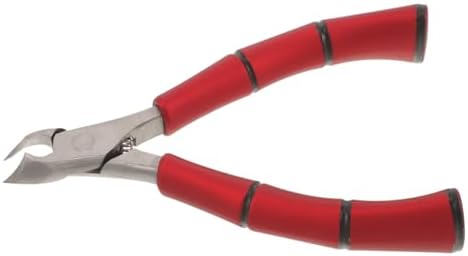 Stainless Steel Nail Clippers for Seniors with Thick Nails and Red Plastic Handle