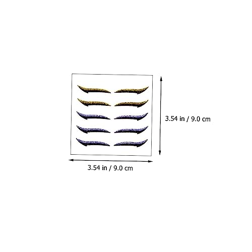 6pcs Eyeliner Invisible Eyelid Stickers Korean Eyelid Tape Glitter Eyelid Tape Adhesive Eye Line Glitter Tape Instant Eyelid Sticker Plastic Beauty Products Double Eyelid - Image 2