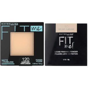 Maybelline Fit Me Matte + Poreless Pressed Face Powder Makeup & Setting Powder, Classic Ivory, 1 Count & Fit Me Loose Setting Powder, Face Powder Makeup & Finishing Powder, Fair Light, 1 Count
