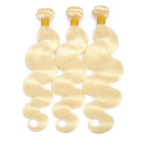 Color #613 Human Hair Bundles #613 Blonde Body Wave Bundles 20 22 24 inch Double Weft Brazilian Hair Weave Honey Blonde Bundles 8A Grade Unprocessed Virgin Hair Weave Extensions - Image 3