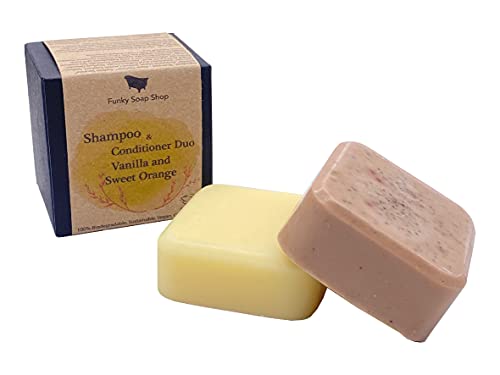 Shampoo & Conditioner DUO, Vanilla and Sweet Orange Essential Oil, 60g/40g
