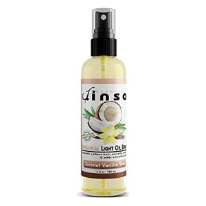 Coconut Vanilla Shea Hair Oil Spray 6 oz Natural Detangler for Frizz-Free Shine