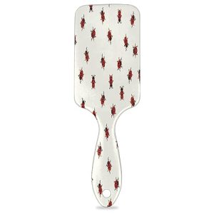 Red Ladybug Patterns Wet Hair Brush for Women Men Detangling Travel Brush Glide Through Tangles with Ease Pain-Free Comb for Wet, Curly, Short, Thick, Long Hair and All Hair Types