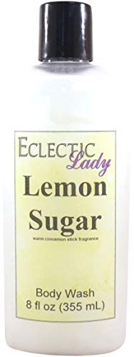 Eclectic Lady Liquid Pearl Body Wash - Lemon Sugar Scent 3-in-1 Use For Bubble Bath, Hand Soap & Body Wash, Phthalate-Free Lemon Sugar Fragrance, Handcrafted in USA (8 oz)