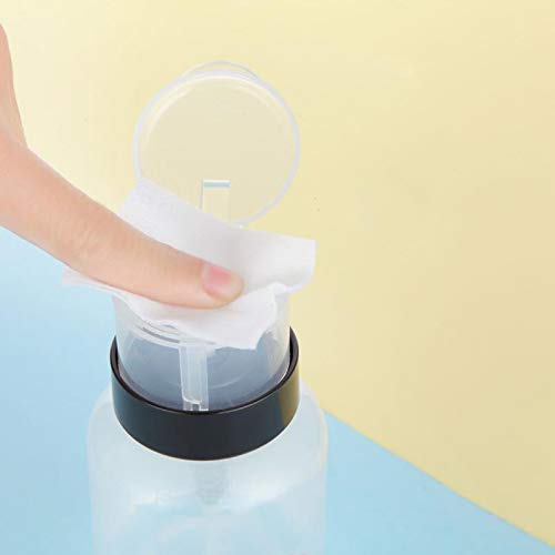 3Pcs 200ml/6.8oz Push Down Empty Lockable Pump Dispenser Bottle for Nail Polish and Makeup Remover Facial Toner Portable Travel Refillable Plastic Clear Cosmetic Container with Black Flip Top Cap - Image 7