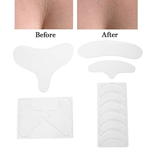 Silicone Patches for Wrinkles Face Tape 11Pcs Silicone Anti Wrinkle Sticker Pads Reusable Face Forehead Neck Chest Chin Wrinkle Patches Strips Wrinkle Removal Face Tape Anti Wrinkle Pad for Face - Image 6