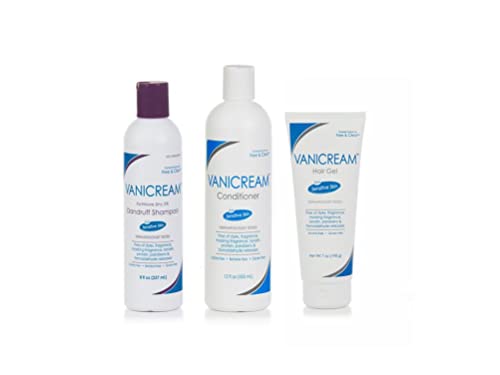 Vanicream Sensitive Skin Dandruff Shampoo Conditioner Styling Gel 3 Piece Set