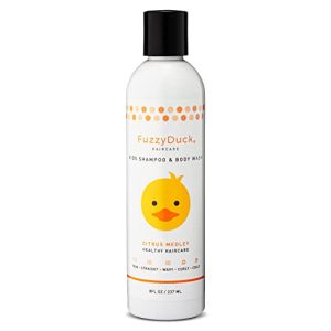 8oz Tear Free Kids Shampoo & Body Wash, Paraben Free, Natural, for All Hair Types, made w/Aloe, Sea Botanicals & Honey, increases Moisture Content & Manageability for Smooth & Silky Hair