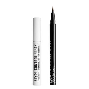 NYX Brow Gel and Eyeliner Duo Pack for Perfectly Defined Brows and Eyes 2ml