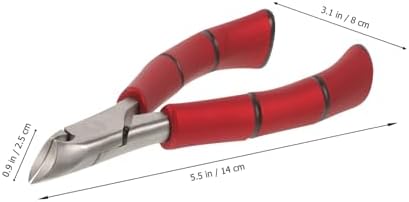 Stainless Steel Nail Clippers for Seniors with Thick Nails and Red Plastic Handle - Image 6