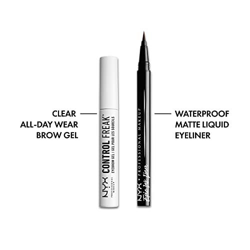 NYX Brow Gel and Eyeliner Duo Pack for Perfectly Defined Brows and Eyes 2ml - Image 2