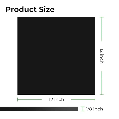 Black Acrylic Plexiglass Sheet, MIKING 4 Pack 12 x 12 Inch Black Cast Square Panel 1/8” Thick (3mm) Plexi Glass Acrylic Board with Protective Paper for DIY Display Projects, Craft - Image 2