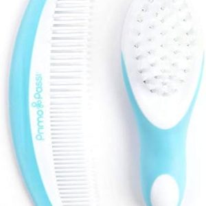 Primo Passi - Comb and Brush Set | Baby Hair Brush and Comb Set for Newborns and Toddlers, Baby Girl and Baby Boy (Blue)