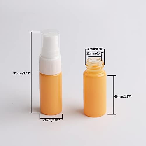 40Pcs 10ml Orange Glass Spray Bottles - Mini Refillable Perfume Atomizer Spray Bottles Mist Sprayer for Cleaning- Small Travel Size Empty Bottles for Fragrance, Essential Oil - Image 3