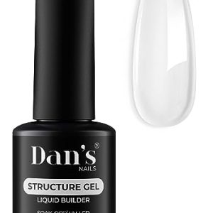Dan's Nails - 15ml Premium Clear Liquid Builder Gel for Nails | Soak-Off Nail Strengthener