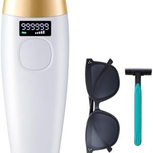at-Home Hair Removal for Women and Men, Permanent Painless Best Hair Remover Device Whole Body Facial Armpits Back Legs Arms Face Bikini Line, Corded (XL)