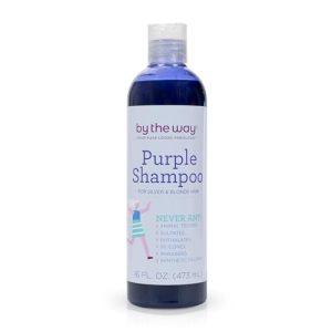 Purple Shampoo by The BTW Co. for Silver, Gray and Blonde Hair: Brighten and Remove Yellowing or Brassy Tones with No Sulfates, No Parabens – 16 ounce – Cruelty-Free for Color-Treated and Natural Hair