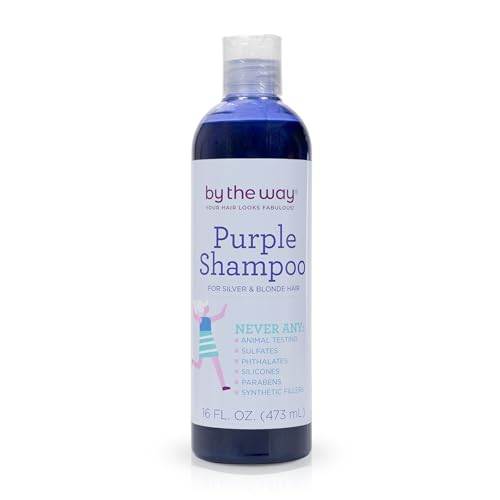 Purple Shampoo by The BTW Co. for Silver, Gray and Blonde Hair: Brighten and Remove Yellowing or Brassy Tones with No Sulfates, No Parabens – 16 ounce – Cruelty-Free for Color-Treated and Natural Hair