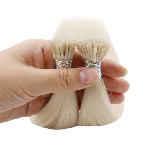 Sunny Itip Human Hair Extensions 20inch I Tip Hair Extensions Human Hair Platinum Blonde Cold Fusion I Tip Hair Extensions Blonde Itip Hair Extensions Real Human Hair 50s 50g - Image 7