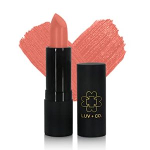 Moisturizing lipstick for women 4.5g Highly Pigmented made with botanical ingredients Organic Lipstick Gluten Free Dye Free and Paraben Free | Coral Nude-Devoted