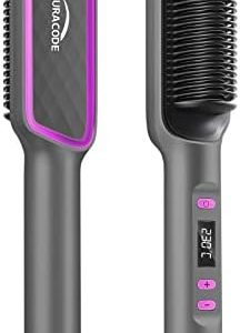Hair Straightener Brush，30-Speed Negative Ion Hair Straightener Styling Comb，Hot Comb Electric，Hair Styling Tools Fast Heated Hair Brush Suitable for Home and Salon