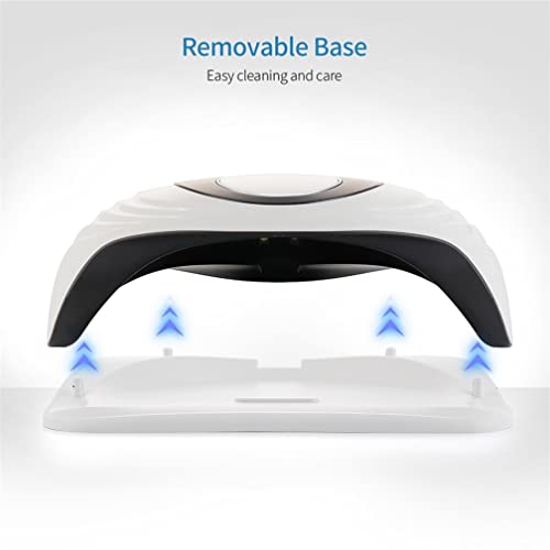 UV LED Nail Lamp,Nail Dryer with 42 LED Ultraviolet Beads, UV Nail Lamp 4 Timing Settings Two Pointers Automatic Sensor Portable Handle, Gel Nail Ultraviolet,White - Image 6