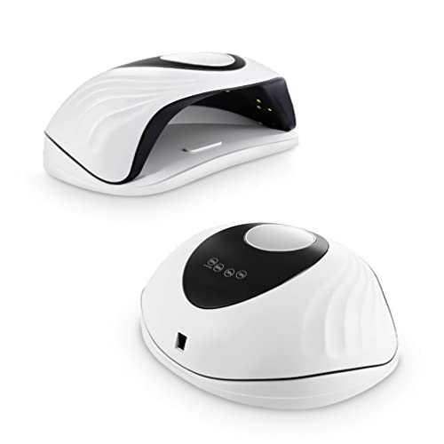 UV LED Nail Lamp,Nail Dryer with 42 LED Ultraviolet Beads, UV Nail Lamp 4 Timing Settings Two Pointers Automatic Sensor Portable Handle, Gel Nail Ultraviolet,White - Image 8
